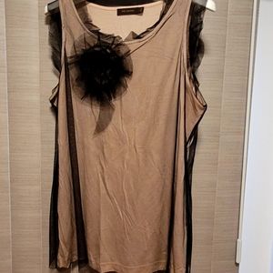 NWOT/ The limited Black Sheer overlay T-shirt